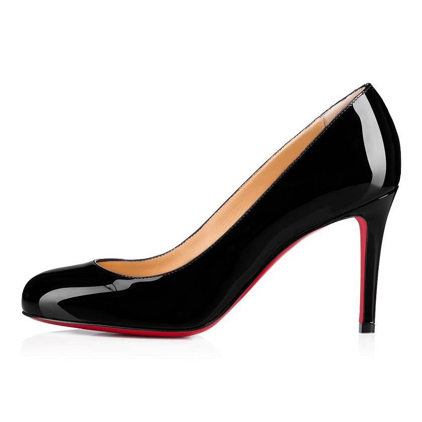 Women's Christian Louboutin Fifille 85mm Patent Leather Pumps - Black [7365-402]